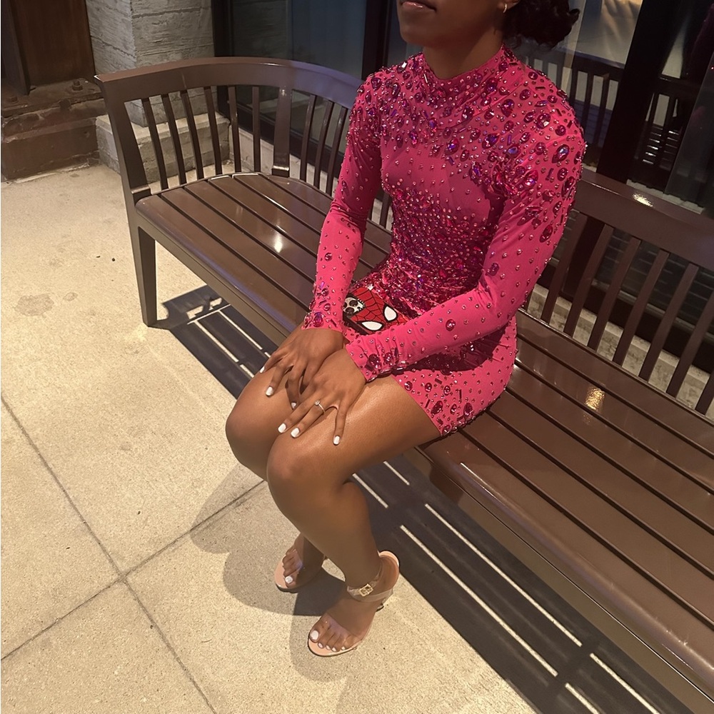 Pink Rhinestone Dress - Picture 3 of 3